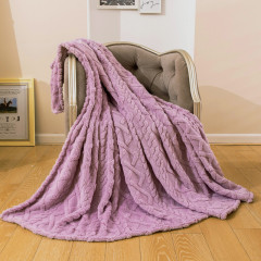 Sherpa Throw Blanket 3D Stylish Design Thick Plush Fluffy Furry