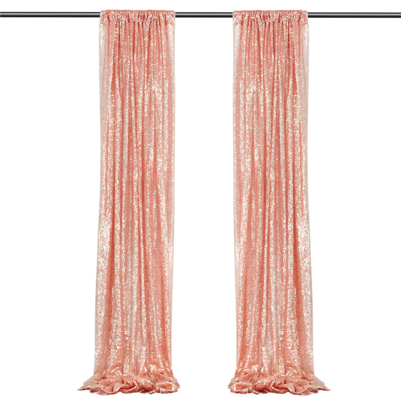 Gold Sequin Backdrop Curtain Panels Wedding Party Background Drapes