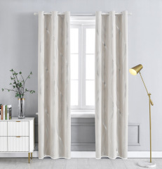 95% Blackout Curtains Silver Stamping Thermal Insulated