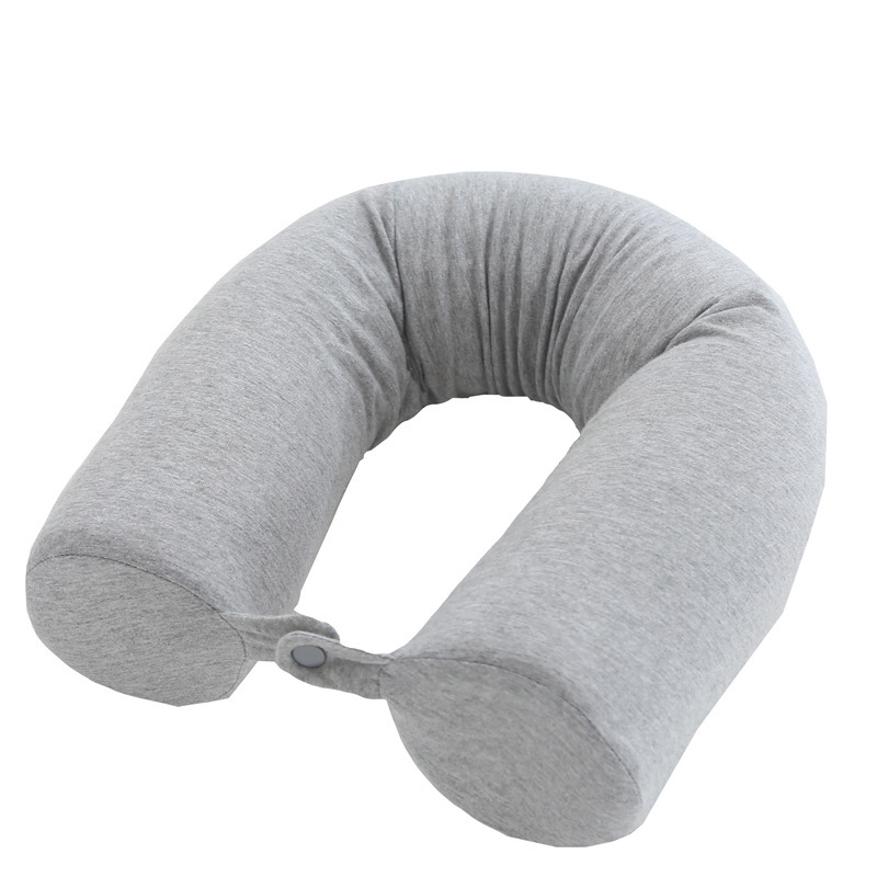 Memory Foam Roll Pillow Cotton Plush Breathable Adjustable Bendable Travel Pillow