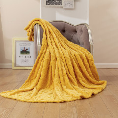 Sherpa Throw Blanket 3D Stylish Design Thick Plush Fluffy Furry
