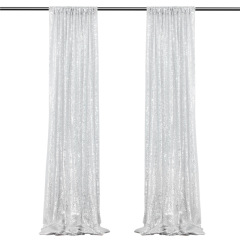 Gold Sequin Backdrop Curtain Panels Wedding Party Background Drapes