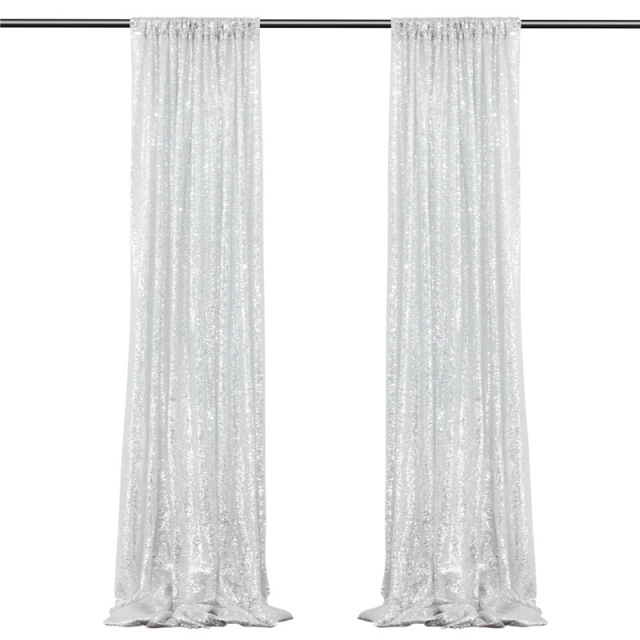 Gold Sequin Backdrop Curtain Panels Wedding Party Background Drapes