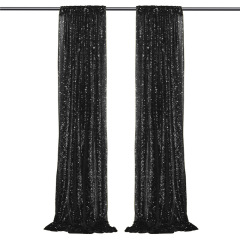 Gold Sequin Backdrop Curtain Panels Wedding Party Background Drapes