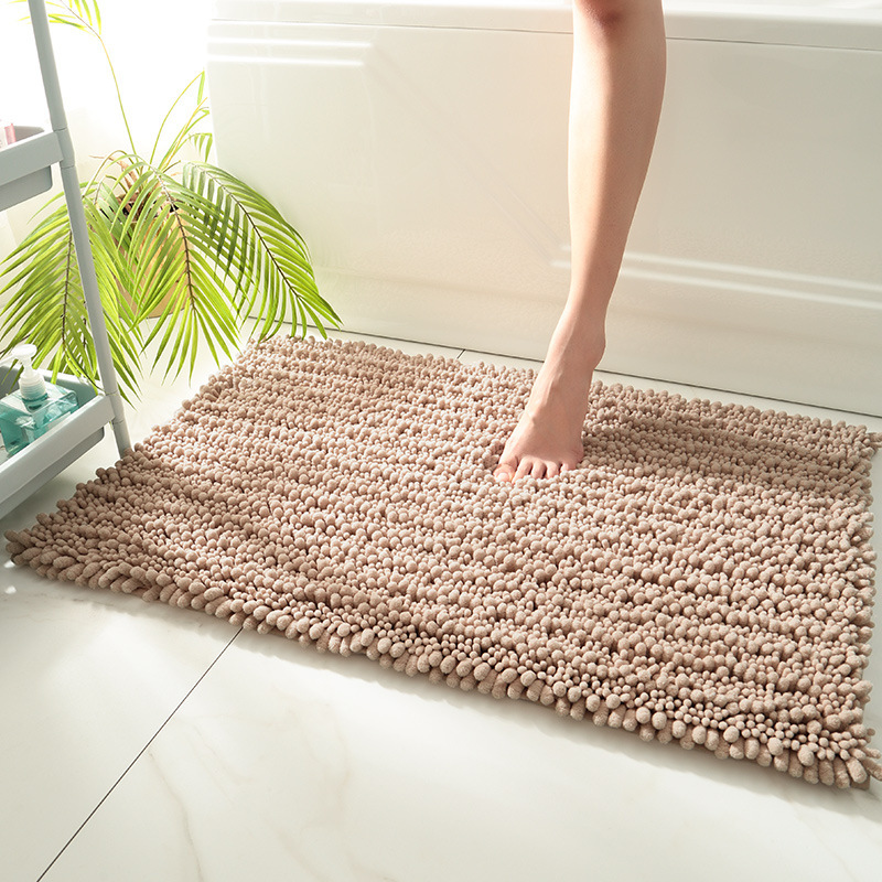 Chenille Shaggy Bathroom Rug Mat Absorbent Non-Slip Bath Mat