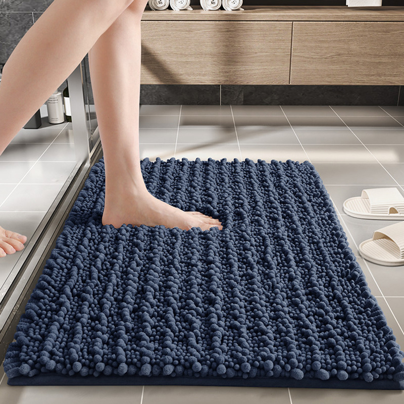 Chenille Shaggy Bathroom Rug Mat Absorbent Non-Slip Bath Mat