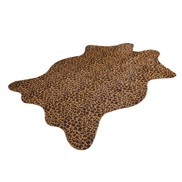 Faux Hide Animal Print Rug Cow Zebra Leopard for Decorating Room
