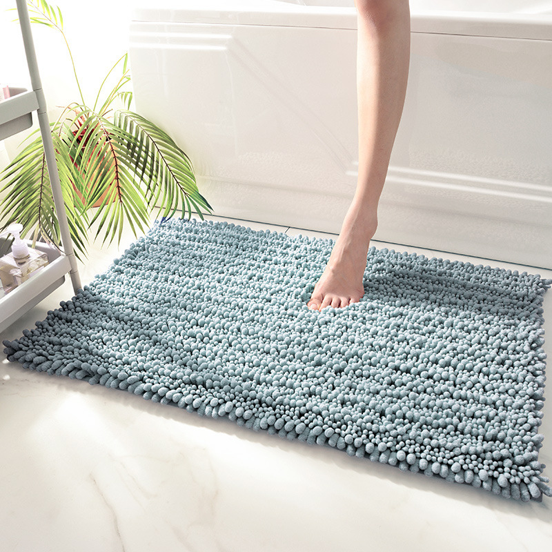 Chenille Shaggy Bathroom Rug Mat Absorbent Non-Slip Bath Mat