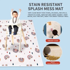 Baby Splat Mat for Under High Chair Waterproof Anti-Slip Floor Protector