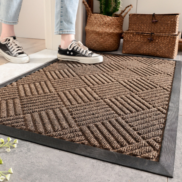 Sturdy Front Door Mat Muddy Dirt Resist Waterproof Durable Non-Slip Absorbent Door Mat