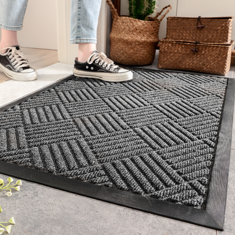 Sturdy Front Door Mat Muddy Dirt Resist Waterproof Durable Non-Slip Absorbent Door Mat