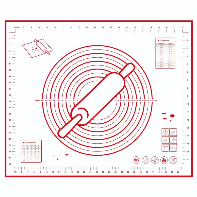 Non-slip Pastry Mat with Measurements Dough Rolling Mat