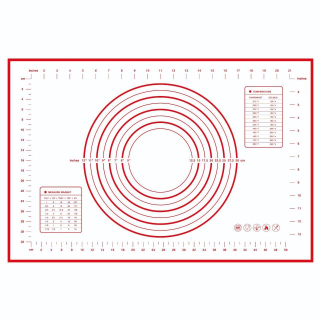 Non-slip Pastry Mat with Measurements Dough Rolling Mat