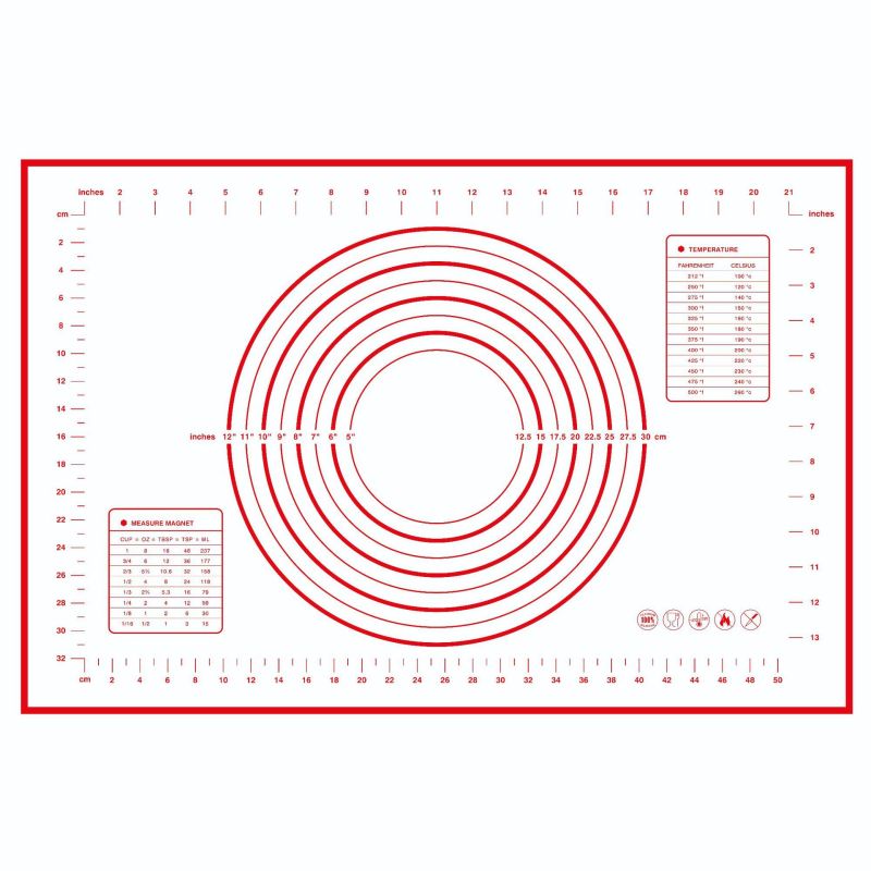 Non-slip Pastry Mat with Measurements Dough Rolling Mat