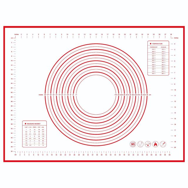 Non-slip Pastry Mat with Measurements Dough Rolling Mat