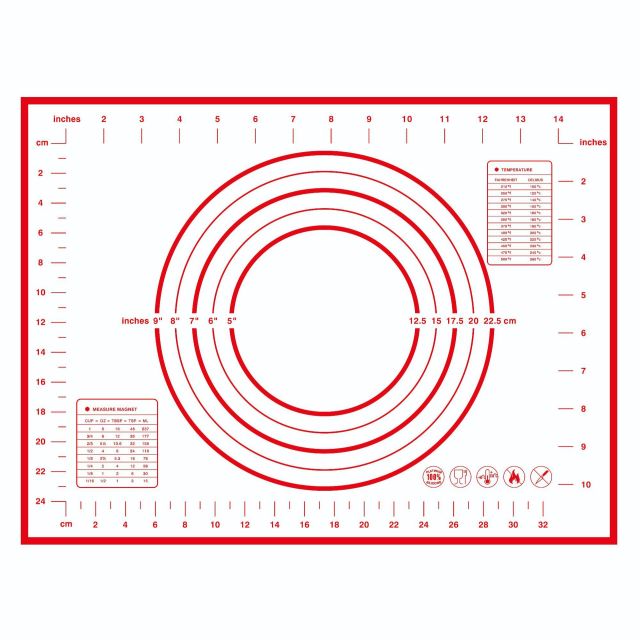 Non-slip Pastry Mat with Measurements Dough Rolling Mat