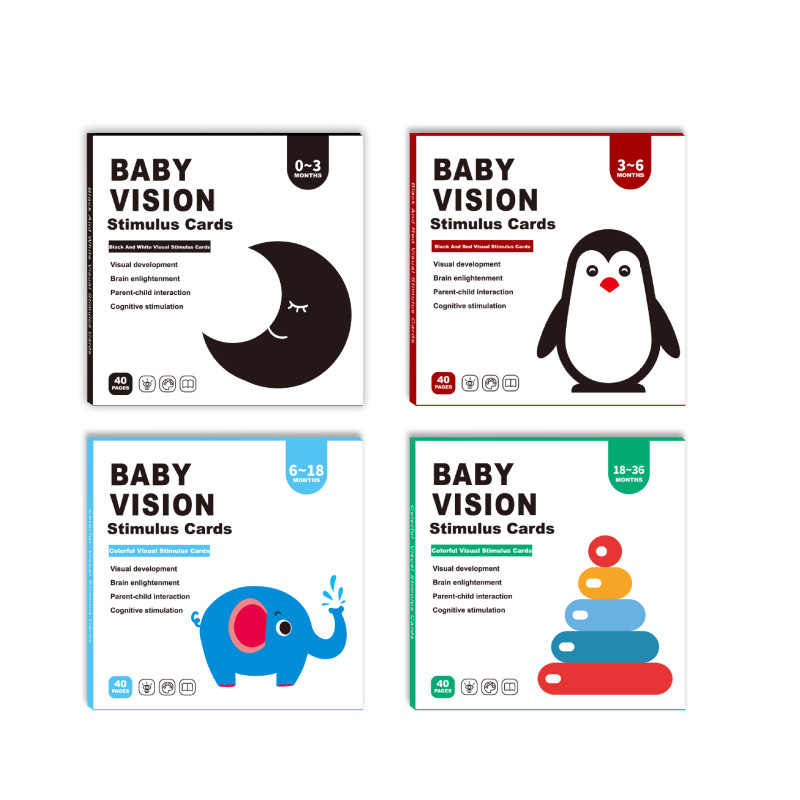High Contrast Baby Flashcards Visual Stimulation Learning Activity Cards