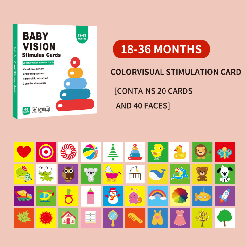 High Contrast Baby Flashcards Visual Stimulation Learning Activity Cards