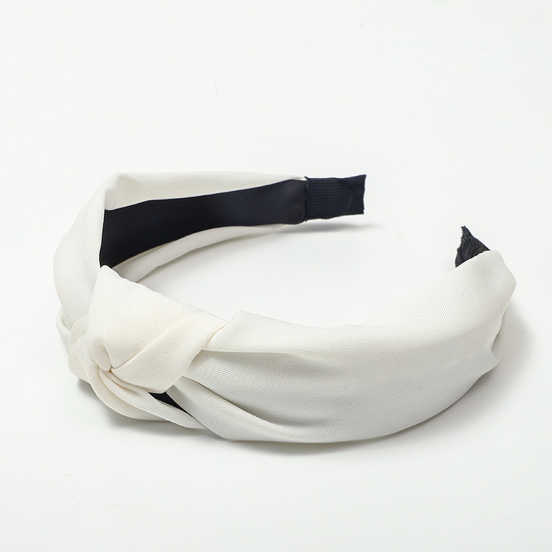 Stylish Top Knotted Headbands Wide Hairband Solid Colors