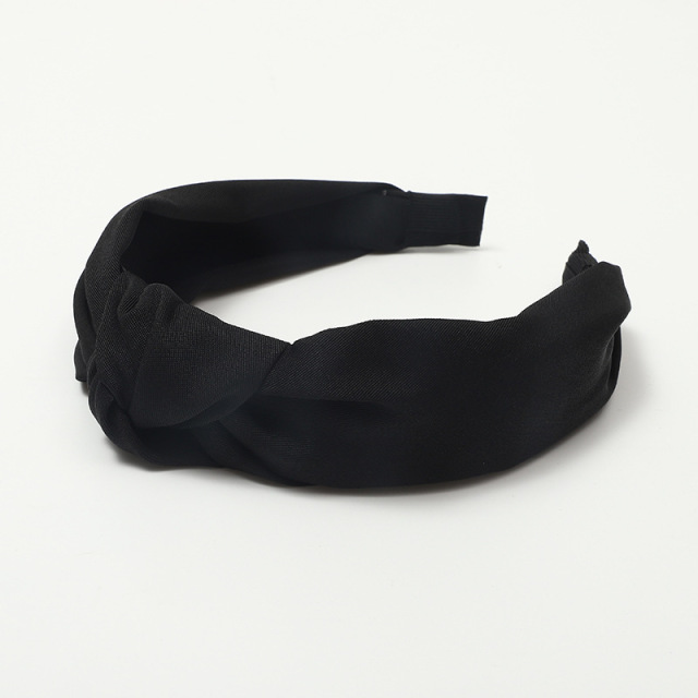Stylish Top Knotted Headbands Wide Hairband Solid Colors