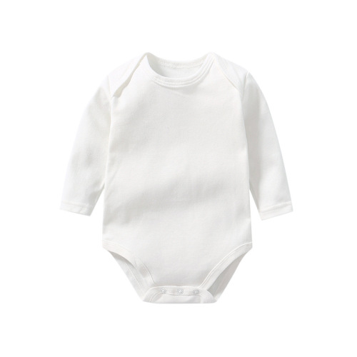 6 Sizes Unisex Baby Long Sleeve Bodysuits Solid Color