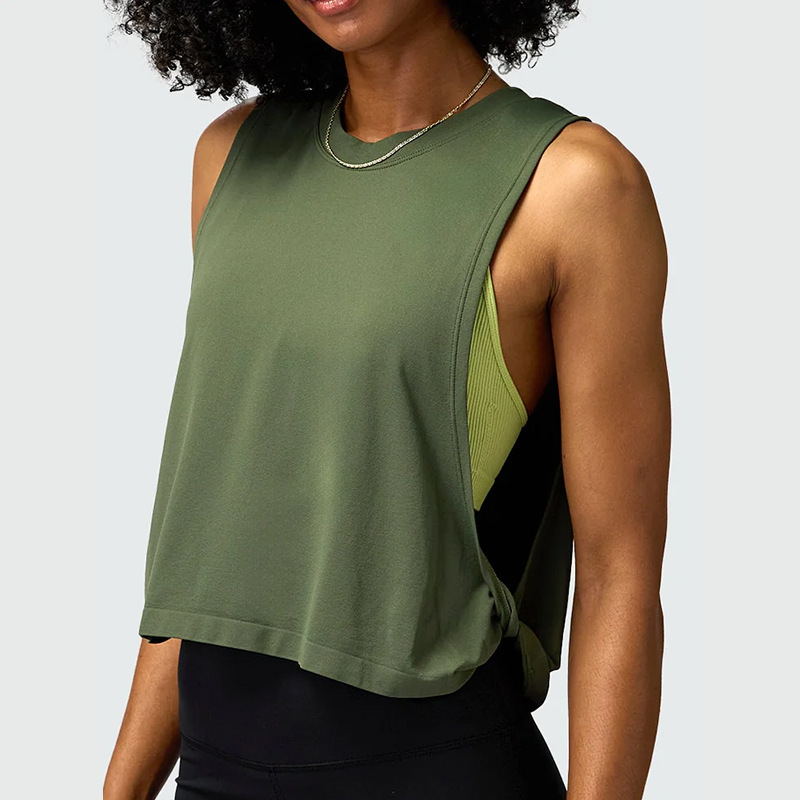 Women Cropped Tank Tops Sleeveless Loose Fit