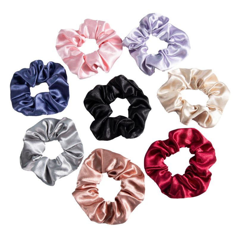 Satin Hair Scrunchies Silk Hair Ties No Damage Ponytail Holders