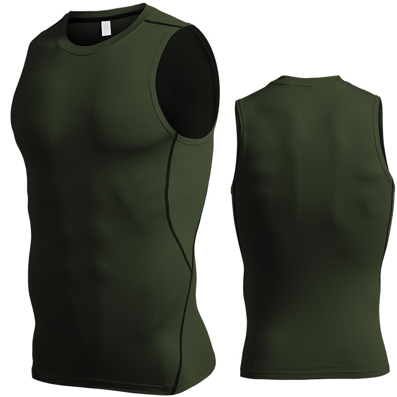 Men's Sleeveless Tank Top Vest Base Layer Athletic Compression Shirts