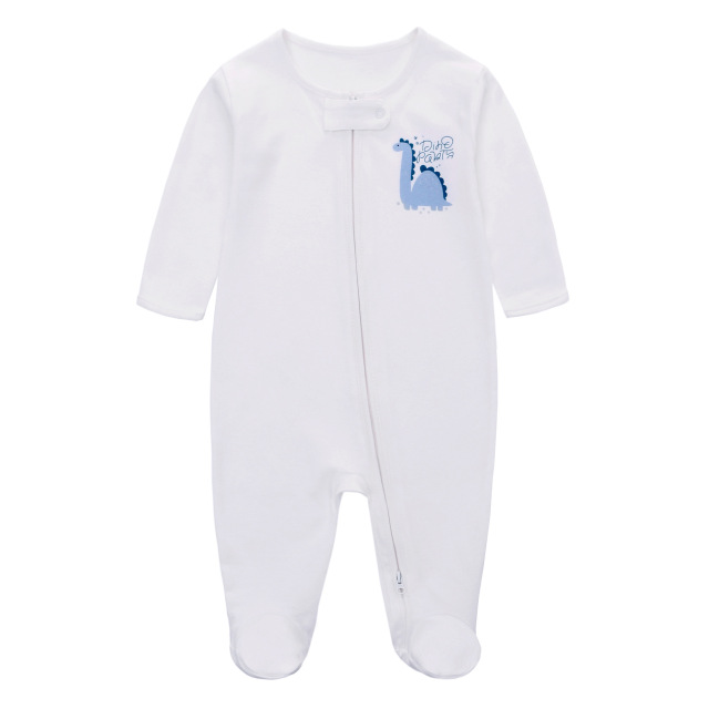 4 Sizes Baby Footie Pajama Long Sleeve Bodysuits Zipper