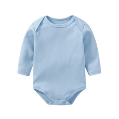 6 Sizes Unisex Baby Long Sleeve Bodysuits Solid Color