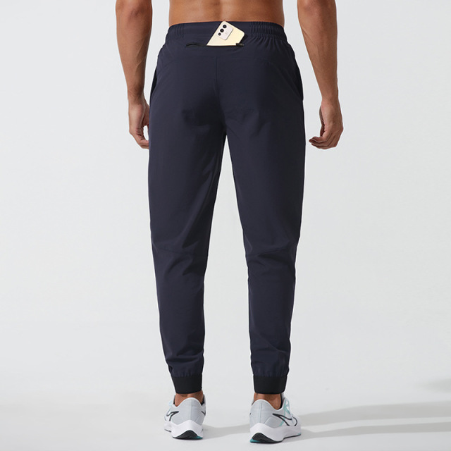 Men's Sweatpants with Side Pockets Back Zipper Pockets Stretchy Ankle Cuffs Joggers