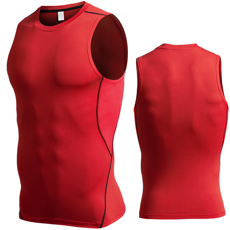 Men's Sleeveless Tank Top Vest Base Layer Athletic Compression Shirts