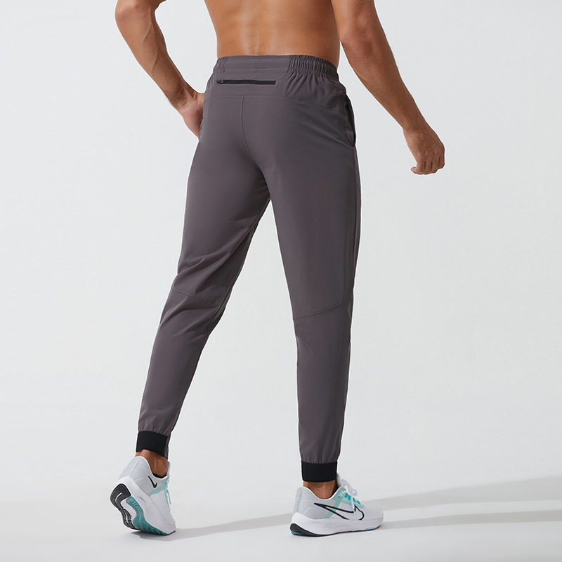 Men's Sweatpants with Side Pockets Back Zipper Pockets Stretchy Ankle Cuffs Joggers