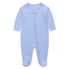 4 Sizes Baby Footie Pajama Long Sleeve Bodysuits Zipper