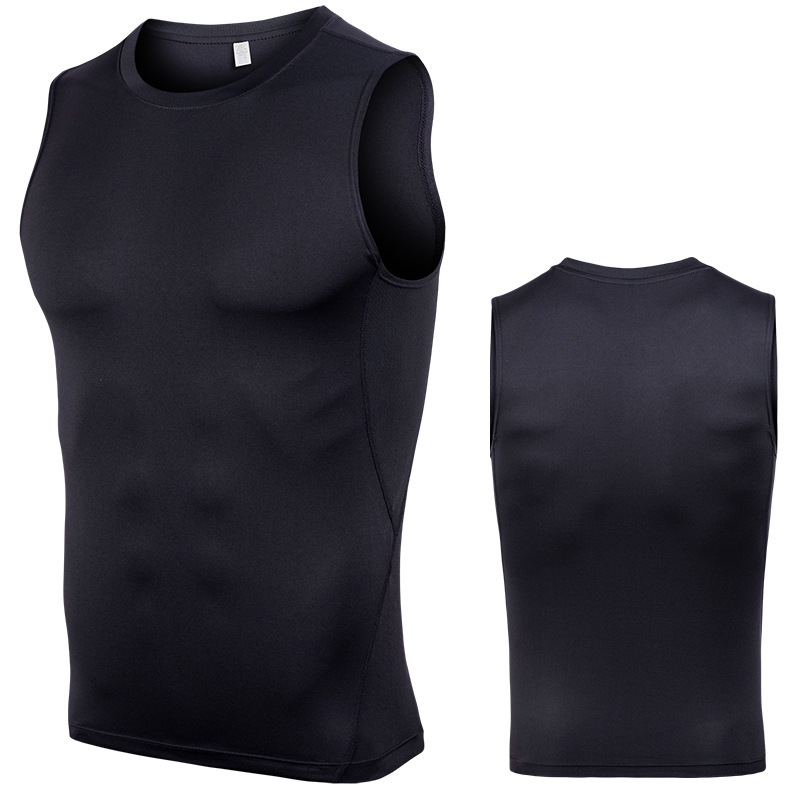 Men's Sleeveless Tank Top Vest Base Layer Athletic Compression Shirts