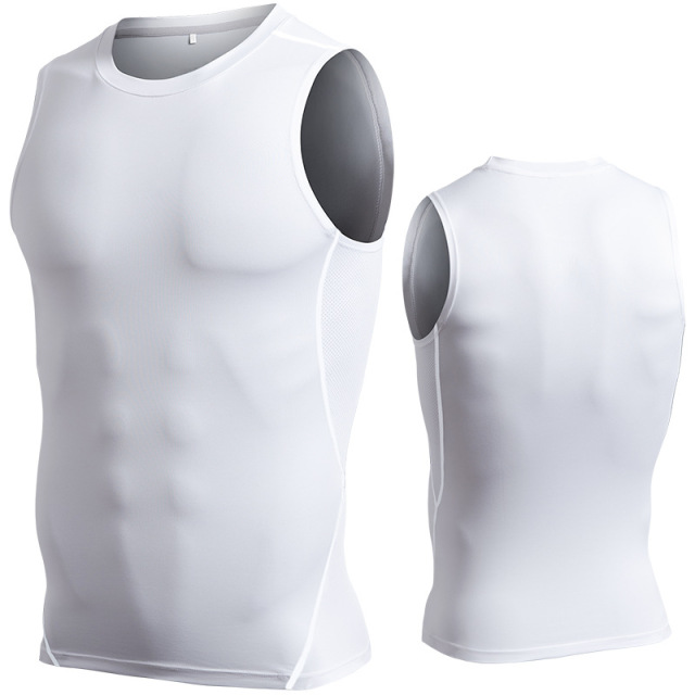 Men's Sleeveless Tank Top Vest Base Layer Athletic Compression Shirts