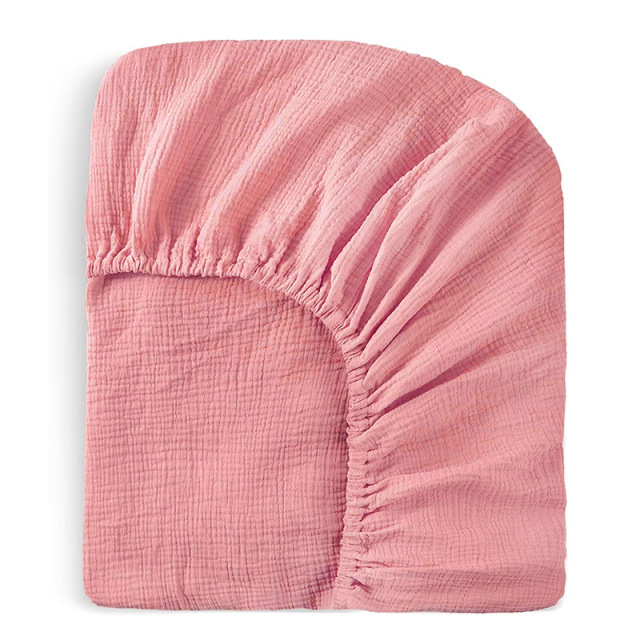 Muslin Crib Fitted Sheets Neutral Mattress Protector for Toddler Baby Girls Boys