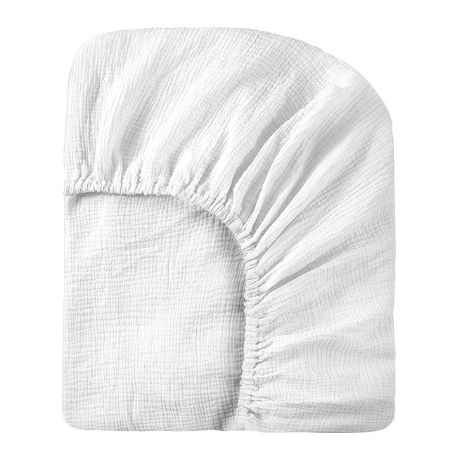 Muslin Crib Fitted Sheets Neutral Mattress Protector for Toddler Baby Girls Boys