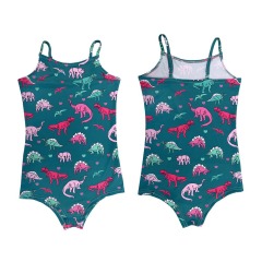 12 Green Dinosaur Sling Swimsuit