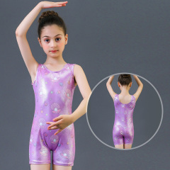 Girls Gymnastics Leotards Dance Unitards with Shorts Unicorn Mermaid Seashell