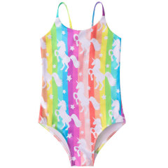 02 Rainbow Unicorn Sling Swimsuit