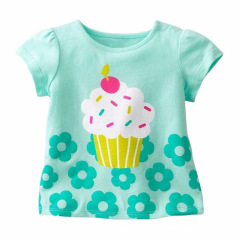 Girls Tees Short Sleeve Crewneck Graphic T-Shirts Kids Tops
