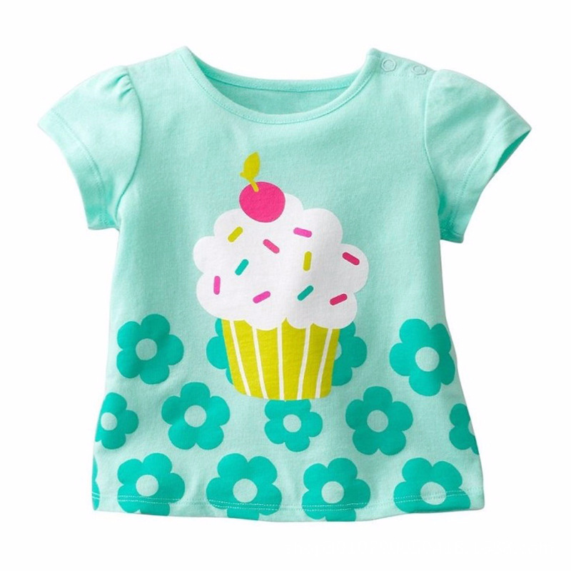 Girls Tees Short Sleeve Crewneck Graphic T-Shirts Kids Tops