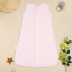 Baby Summer Breathable Cotton Wearable Blanket Sleep Suit with Zipper