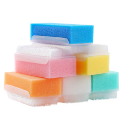 Baby Bath Sponges Soft Foam Sensory Scrubber with Bristle Brush