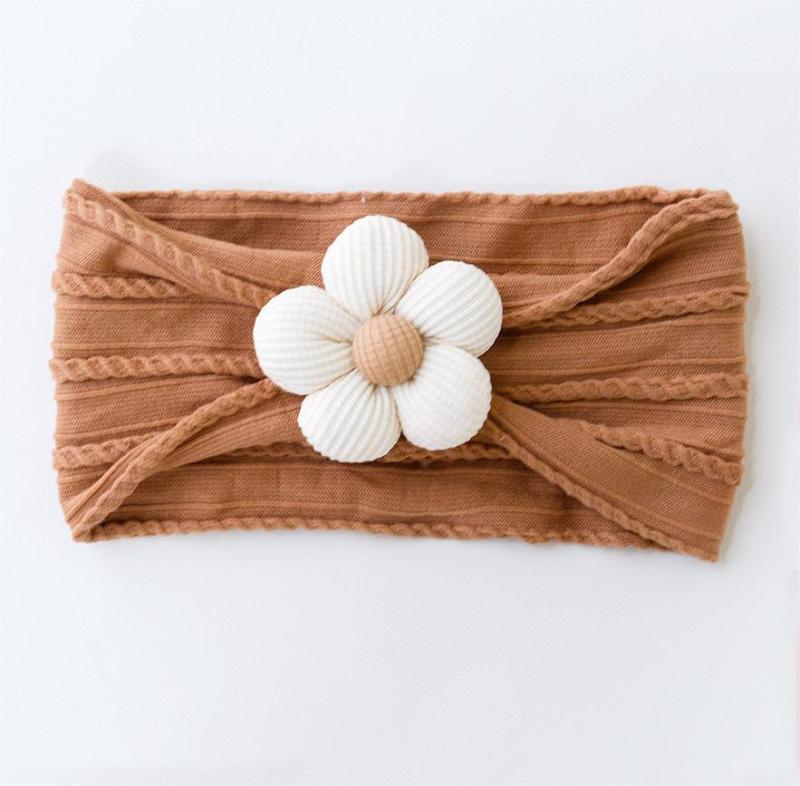 Baby Girls Nylon Flower Headbands Soft Elastic Hairbands