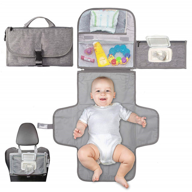 Newborn Girl & Boy Portable Diaper Changing Pad Waterproof Travel Changing Kit
