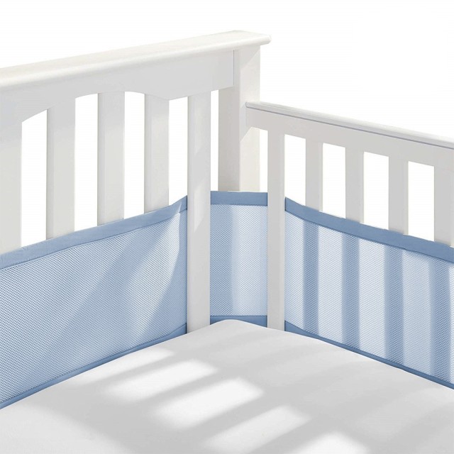 Baby Breathable Mesh Crib Liner 2 Panels Fresh Breathing Four Seasons Bedding