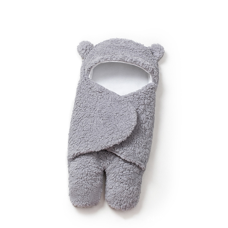 Baby Cotton Plush Swaddle Blanket Soft Newborn Sleeping Wraps for Infant