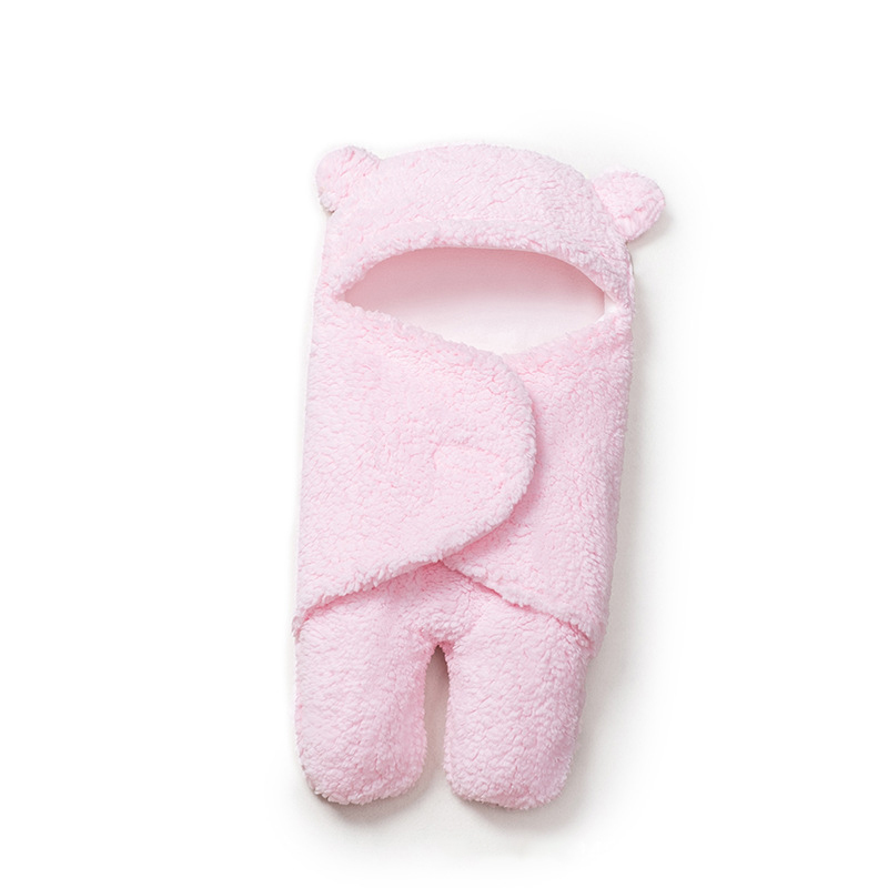 Baby Cotton Plush Swaddle Blanket Soft Newborn Sleeping Wraps for Infant